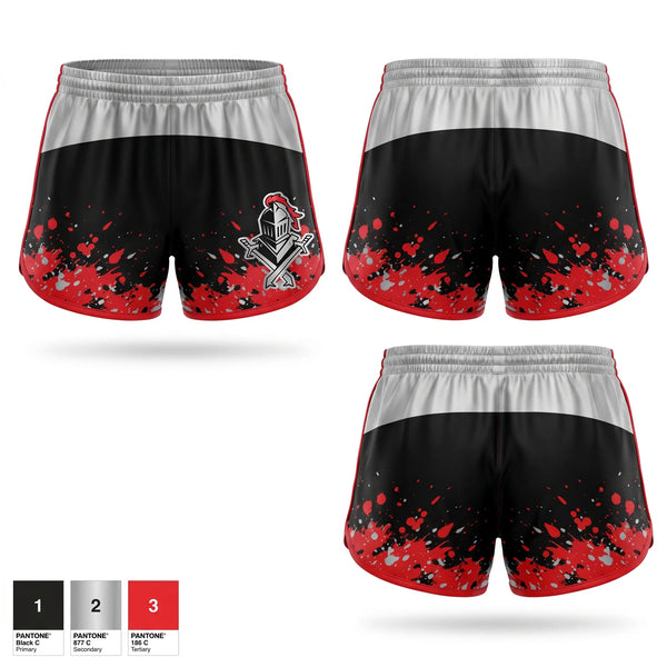 Womens Shorts, Knights Track Club, Track & Field, Teamtime, Team time, sublimation, custom sports apparel, team uniforms, spirit wear, spiritwear, sports uniforms, custom shirts, team store, custom team store, fundraiser sports, apparel fundraiser