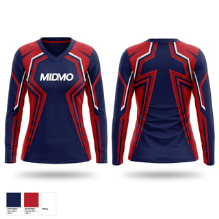 Womens Long Sleeve Vneck Shirt, Select Baseball, Baseball, Teamtime, Team time, sublimation, custom sports apparel, team uniforms, spirit wear, spiritwear, sports uniforms, custom shirts, team store, custom team store, fundraiser sports, apparel fundraiser