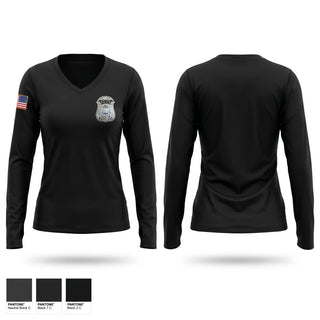 Womens Long Sleeve Vneck Shirt, Westland Police Department, Police, Teamtime, Team time, sublimation, custom sports apparel, team uniforms, spirit wear, spiritwear, sports uniforms, custom shirts, team store, custom team store, fundraiser sports, apparel fundraiser