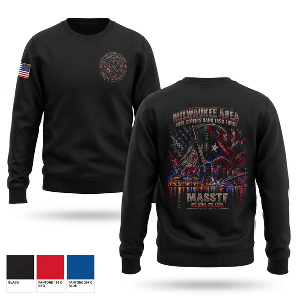 Crew Neck Sweatshirt, Milwaukee Area Safe Streets Gang Task Force, Police, Teamtime, Team time, sublimation, custom sports apparel, team uniforms, spirit wear, spiritwear, sports uniforms, custom shirts, team store, custom team store, fundraiser sports, apparel fundraiser