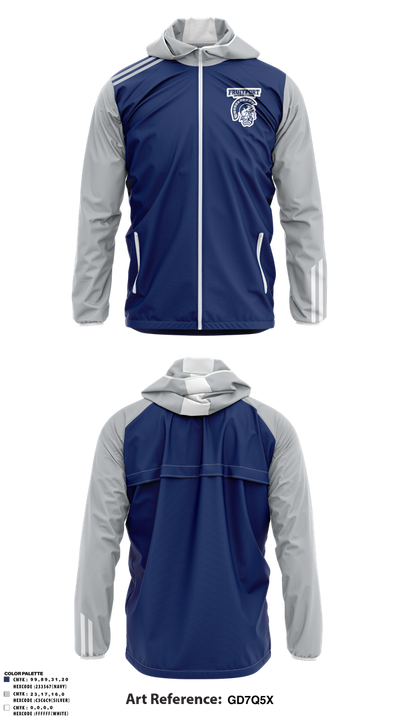 Fruitport Middle School Wrestling Windbreaker - 1