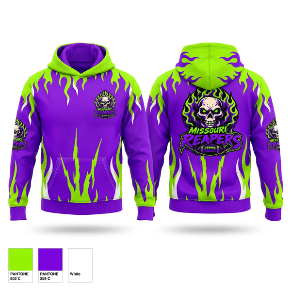 Hoodie, Missouri Reapers, , Teamtime, Team time, sublimation, custom sports apparel, team uniforms, spirit wear, spiritwear, sports uniforms, custom shirts, team store, custom team store, fundraiser sports, apparel fundraiser