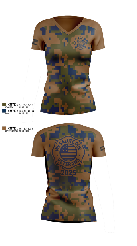Sarasota County Fire Dept. Women's Short Sleeve V-neck Shirt - 5