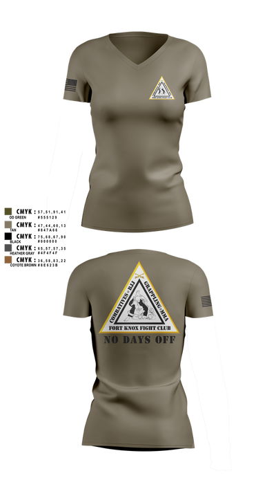 Fort Knox Fight Club Women's Short Sleeve V-neck Shirt - 6
