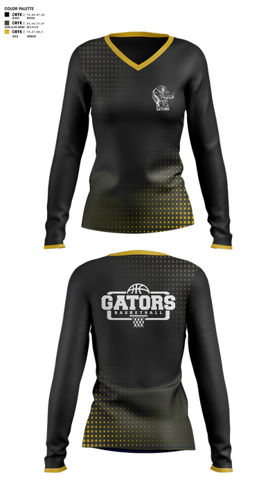 Gators 74158283 Women's Long Sleeve V-neck Shirt - 1