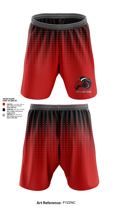 Suitland Rams 59741990 Athletic Shorts With Pockets - 1