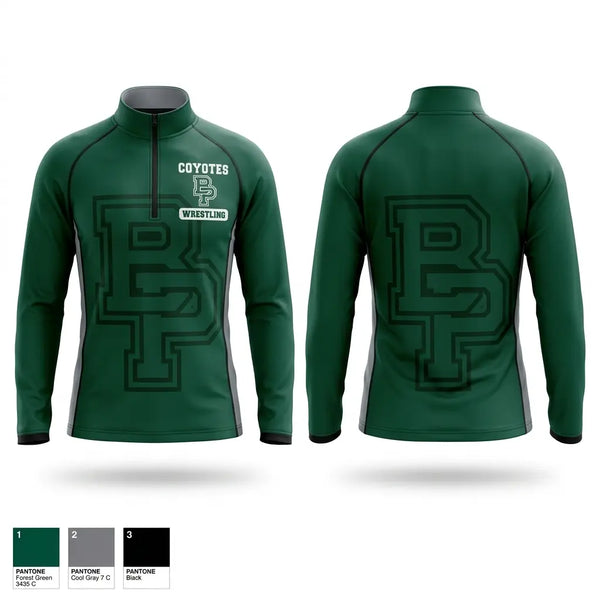 Quarter Zip Jacket, Buena Park High School Wrestling, Wrestling, Teamtime, Team time, sublimation, custom sports apparel, team uniforms, spirit wear, spiritwear, sports uniforms, custom shirts, team store, custom team store, fundraiser sports, apparel fundraiser