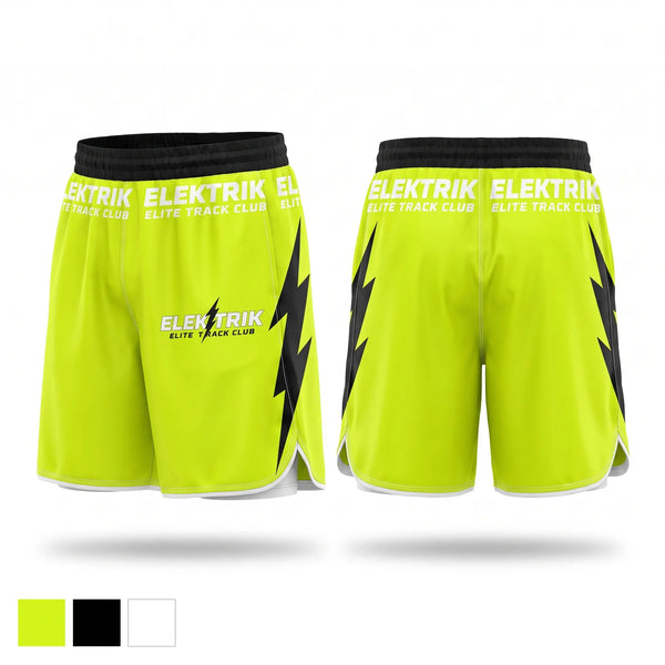Track Shorts, ELEKTRIK ELITE TRACK CLUB, Track & Field, Teamtime, Team time, sublimation, custom sports apparel, team uniforms, spirit wear, spiritwear, sports uniforms, custom shirts, team store, custom team store, fundraiser sports, apparel fundraiser