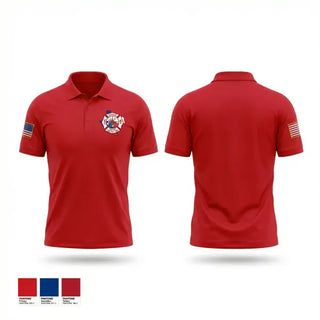 Short Sleeve Performance Polo, Linden fire department, Fire Department, Teamtime, Team time, sublimation, custom sports apparel, team uniforms, spirit wear, spiritwear, sports uniforms, custom shirts, team store, custom team store, fundraiser sports, apparel fundraiser