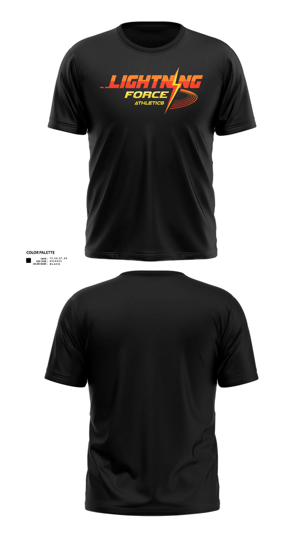 Short Sleeve Performance Shirt, Lightning Force Athletics, Track & Field, Teamtime, Team time, sublimation, custom sports apparel, team uniforms, spirit wear, spiritwear, sports uniforms, custom shirts, team store, custom team store, fundraiser sports, apparel fundraiser