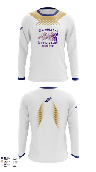 Long Sleeve Performance Shirt, New Orleans Metro Stars Track Club, Track & Field, Teamtime, Team time, sublimation, custom sports apparel, team uniforms, spirit wear, spiritwear, sports uniforms, custom shirts, team store, custom team store, fundraiser sports, apparel fundraiser