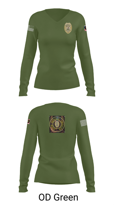 School officer 37316747 Women's Long Sleeve V-neck Shirt - 54