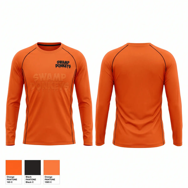Long Sleeve Performance Shirt, Swamp Donkeys, Baseball, Teamtime, Team time, sublimation, custom sports apparel, team uniforms, spirit wear, spiritwear, sports uniforms, custom shirts, team store, custom team store, fundraiser sports, apparel fundraiser