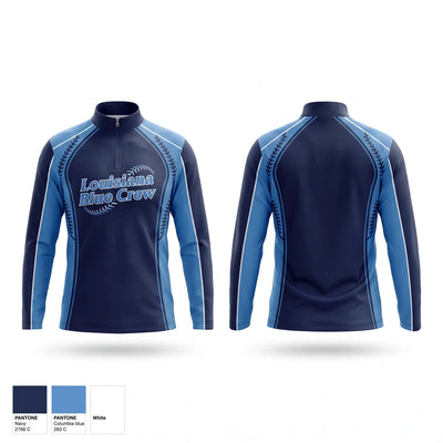 Louisiana Blue Crew Quarter Zip Jacket - 1