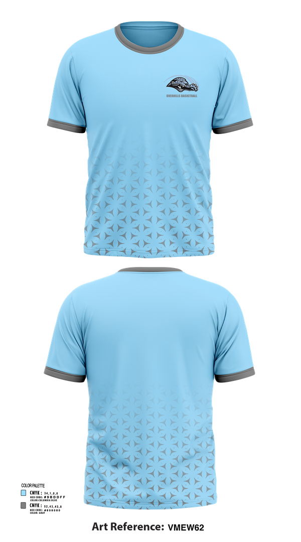 Short Sleeve Performance Shirt, Overhills High School Basketball, Men's Basketball, Teamtime, Team time, sublimation, custom sports apparel, team uniforms, spirit wear, spiritwear, sports uniforms, custom shirts, team store, custom team store, fundraiser sports, apparel fundraiser