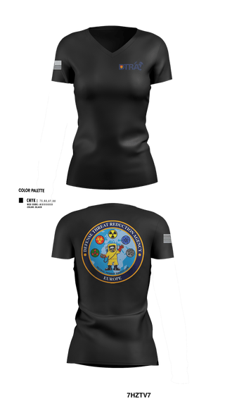 Womens Short Sleeve Vneck Shirt, DTRA-Europe, Army, Teamtime, Team time, sublimation, custom sports apparel, team uniforms, spirit wear, spiritwear, sports uniforms, custom shirts, team store, custom team store, fundraiser sports, apparel fundraiser