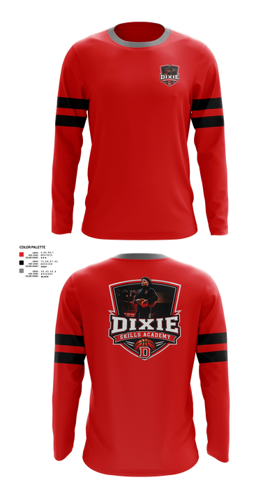 Dixie Skills Academy Long Sleeve Performance Shirt - 21