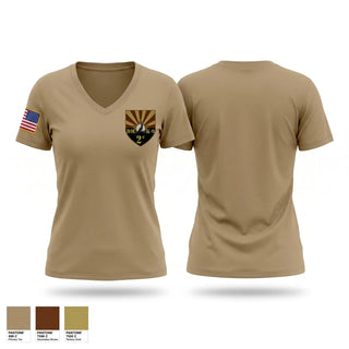 Womens Short Sleeve Vneck Shirt, 355 MWD, Air Force, Teamtime, Team time, sublimation, custom sports apparel, team uniforms, spirit wear, spiritwear, sports uniforms, custom shirts, team store, custom team store, fundraiser sports, apparel fundraiser