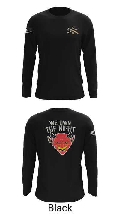D Co 3-47 Cadre Long Sleeve Performance Shirt 26