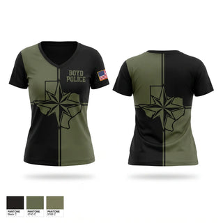 Womens Short Sleeve Vneck Shirt, Boyd Police, Police, Teamtime, Team time, sublimation, custom sports apparel, team uniforms, spirit wear, spiritwear, sports uniforms, custom shirts, team store, custom team store, fundraiser sports, apparel fundraiser