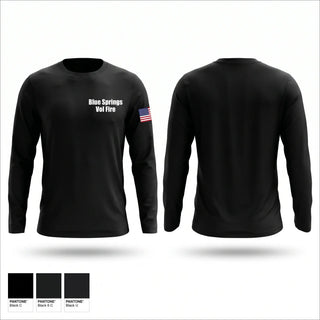 Long Sleeve Performance Shirt, Blue Springs Vol. Fire, Fire Department, Teamtime, Team time, sublimation, custom sports apparel, team uniforms, spirit wear, spiritwear, sports uniforms, custom shirts, team store, custom team store, fundraiser sports, apparel fundraiser