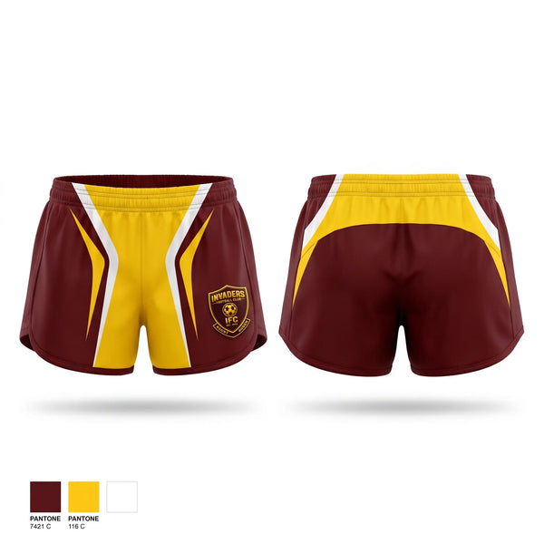 Womens Shorts, Invaders Football Club, Men's Soccer, Teamtime, Team time, sublimation, custom sports apparel, team uniforms, spirit wear, spiritwear, sports uniforms, custom shirts, team store, custom team store, fundraiser sports, apparel fundraiser