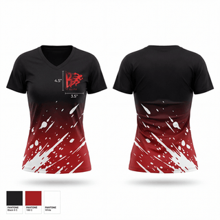Womens Short Sleeve Vneck Shirt, BLURRR ELITE, , Teamtime, Team time, sublimation, custom sports apparel, team uniforms, spirit wear, spiritwear, sports uniforms, custom shirts, team store, custom team store, fundraiser sports, apparel fundraiser