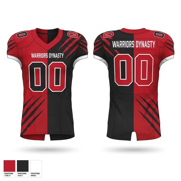 Football Jersey, Warriors Dynasty, , Teamtime, Team time, sublimation, custom sports apparel, team uniforms, spirit wear, spiritwear, sports uniforms, custom shirts, team store, custom team store, fundraiser sports, apparel fundraiser