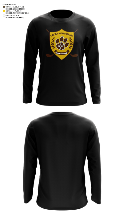 Cibola High School Golf 48815551 Long Sleeve Performance Shirt 45