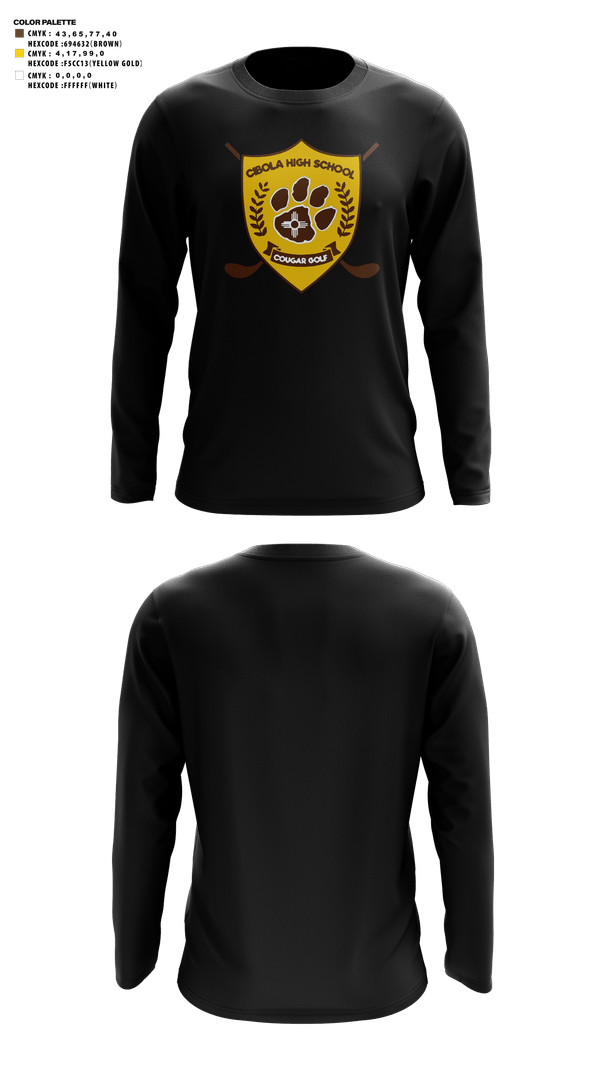 Long Sleeve Performance Shirt, Cibola High School Golf, Golf, Teamtime, Team time, sublimation, custom sports apparel, team uniforms, spirit wear, spiritwear, sports uniforms, custom shirts, team store, custom team store, fundraiser sports, apparel fundraiser