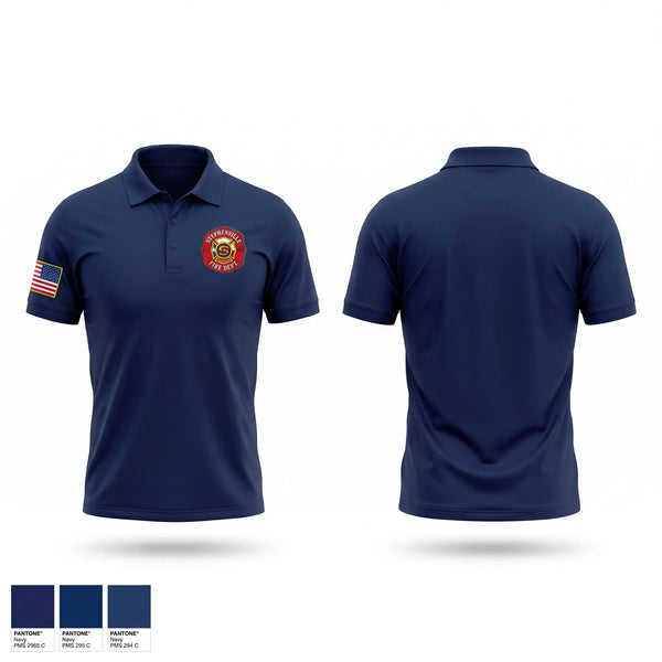 Short Sleeve Performance Polo, Stephenville Fire Department, Fire Department, Teamtime, Team time, sublimation, custom sports apparel, team uniforms, spirit wear, spiritwear, sports uniforms, custom shirts, team store, custom team store, fundraiser sports, apparel fundraiser