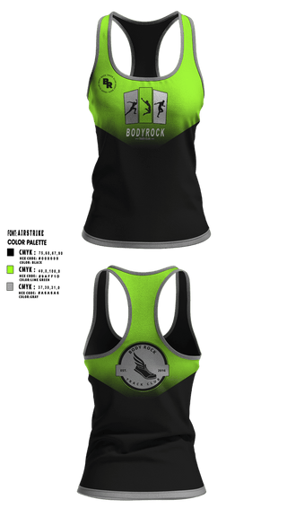 Womens Track Singlet, Body Rock Track Club, Track & Field, Teamtime, Team time, sublimation, custom sports apparel, team uniforms, spirit wear, spiritwear, sports uniforms, custom shirts, team store, custom team store, fundraiser sports, apparel fundraiser