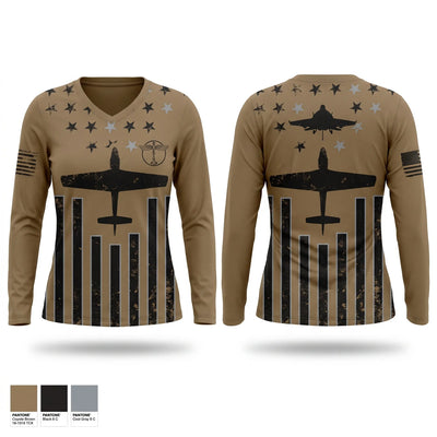 Boeing Women's Long Sleeve V-neck Shirt - 1