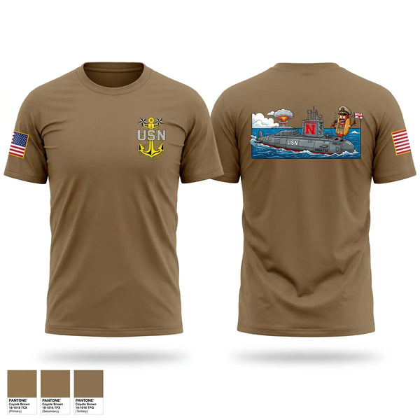 Old School Cotton Feel Shirt, USS Nebraska, Navy, Teamtime, Team time, sublimation, custom sports apparel, team uniforms, spirit wear, spiritwear, sports uniforms, custom shirts, team store, custom team store, fundraiser sports, apparel fundraiser