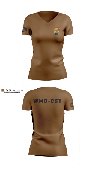 Womens Short Sleeve Vneck Shirt, 24th WMD-CST, Army, Teamtime, Team time, sublimation, custom sports apparel, team uniforms, spirit wear, spiritwear, sports uniforms, custom shirts, team store, custom team store, fundraiser sports, apparel fundraiser
