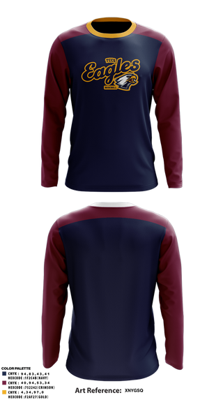 Long Sleeve Performance Shirt, Eagles, Baseball, Teamtime, Team time, sublimation, custom sports apparel, team uniforms, spirit wear, spiritwear, sports uniforms, custom shirts, team store, custom team store, fundraiser sports, apparel fundraiser