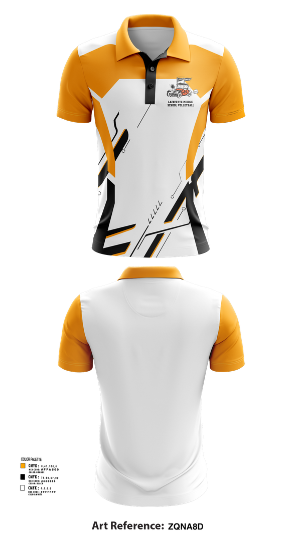 Short Sleeve Performance Polo, Lafayette Middle School Volleyball, Women's Volleyball, Teamtime, Team time, sublimation, custom sports apparel, team uniforms, spirit wear, spiritwear, sports uniforms, custom shirts, team store, custom team store, fundraiser sports, apparel fundraiser
