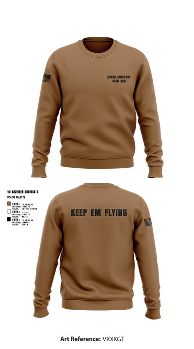 Bravo company 46th ASB 11488182 Crew Neck Sweatshirt - 1