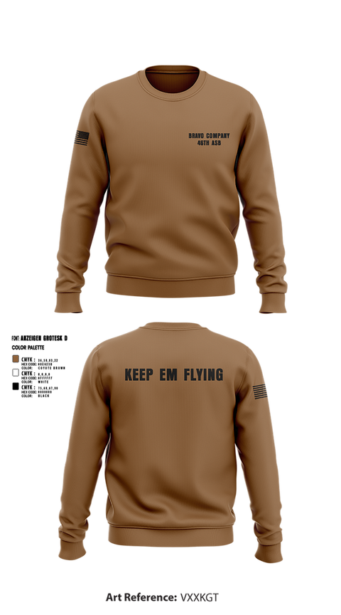 Crew Neck Sweatshirt, Bravo company 46th ASB, , Teamtime, Team time, sublimation, custom sports apparel, team uniforms, spirit wear, spiritwear, sports uniforms, custom shirts, team store, custom team store, fundraiser sports, apparel fundraiser