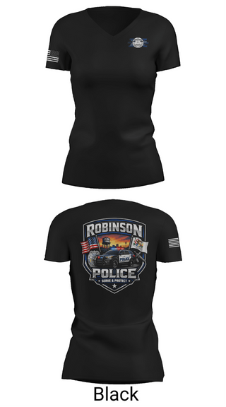 Womens Short Sleeve Vneck Shirt, Robinson Police Department, Police, Teamtime, Team time, sublimation, custom sports apparel, team uniforms, spirit wear, spiritwear, sports uniforms, custom shirts, team store, custom team store, fundraiser sports, apparel fundraiser