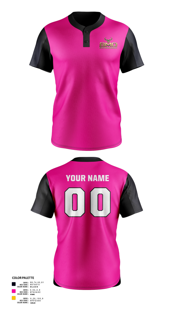 Two Button Softball Jersey, BMO Elite 12u Salvadge, Softball, Teamtime, Team time, sublimation, custom sports apparel, team uniforms, spirit wear, spiritwear, sports uniforms, custom shirts, team store, custom team store, fundraiser sports, apparel fundraiser