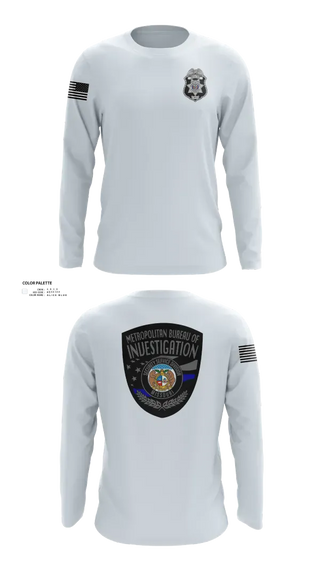 Long Sleeve Performance Shirt, Metropolitan Bureau Of Investigation, Police, Teamtime, Team time, sublimation, custom sports apparel, team uniforms, spirit wear, spiritwear, sports uniforms, custom shirts, team store, custom team store, fundraiser sports, apparel fundraiser