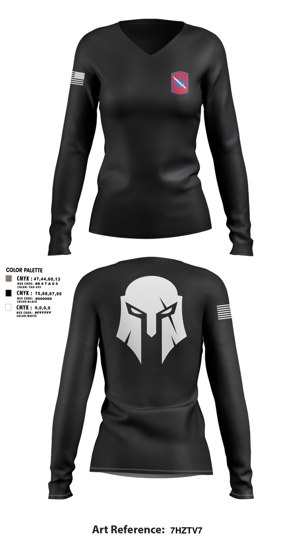 Womens Long Sleeve Vneck Shirt, C TRP 1-134th, , Teamtime, Team time, sublimation, custom sports apparel, team uniforms, spirit wear, spiritwear, sports uniforms, custom shirts, team store, custom team store, fundraiser sports, apparel fundraiser