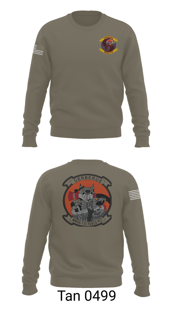 Crew Neck Sweatshirt, MWSS-172 Fuels Platoon, Marines, Teamtime, Team time, sublimation, custom sports apparel, team uniforms, spirit wear, spiritwear, sports uniforms, custom shirts, team store, custom team store, fundraiser sports, apparel fundraiser