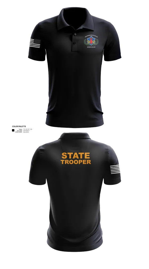 Short Sleeve Performance Polo, Arkansas State Police Bomb Squad, , Teamtime, Team time, sublimation, custom sports apparel, team uniforms, spirit wear, spiritwear, sports uniforms, custom shirts, team store, custom team store, fundraiser sports, apparel fundraiser