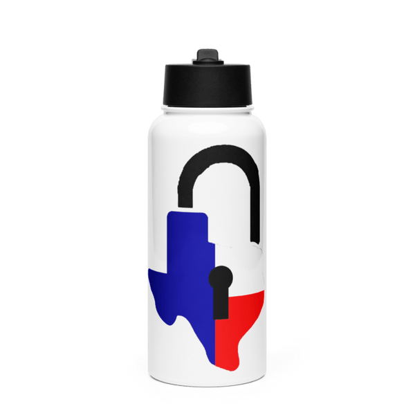 Texas Locksmith 87408396 Stainless Steel Water Bottle with a Straw Lid