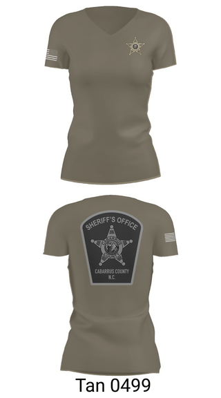 Womens Short Sleeve Vneck Shirt, Cabarrus County Sheriffs Office, Police, Teamtime, Team time, sublimation, custom sports apparel, team uniforms, spirit wear, spiritwear, sports uniforms, custom shirts, team store, custom team store, fundraiser sports, apparel fundraiser