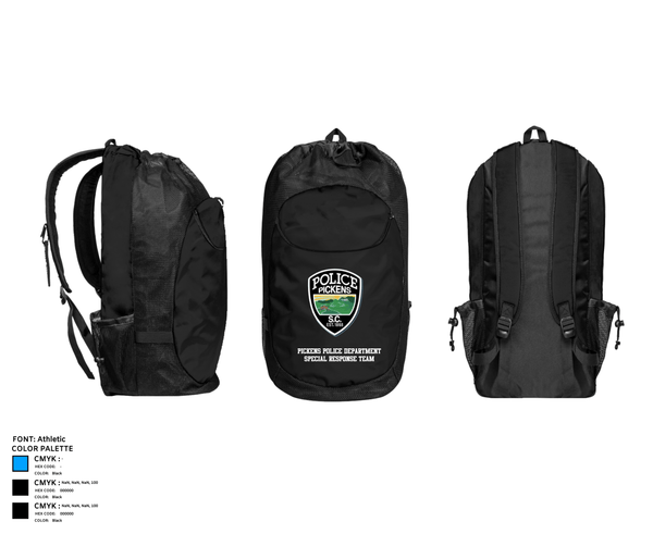 Gear Bag, Pickens Police Department Special Response Team, Police, Teamtime, Team time, sublimation, custom sports apparel, team uniforms, spirit wear, spiritwear, sports uniforms, custom shirts, team store, custom team store, fundraiser sports, apparel fundraiser