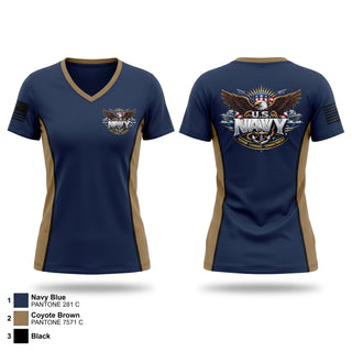 Womens Short Sleeve Vneck Shirt, NTAG HEARTLAND 2026, Navy, Teamtime, Team time, sublimation, custom sports apparel, team uniforms, spirit wear, spiritwear, sports uniforms, custom shirts, team store, custom team store, fundraiser sports, apparel fundraiser