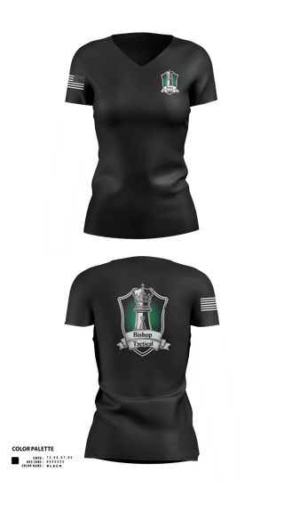 Womens Short Sleeve Vneck Shirt, Bishop Tactical, , Teamtime, Team time, sublimation, custom sports apparel, team uniforms, spirit wear, spiritwear, sports uniforms, custom shirts, team store, custom team store, fundraiser sports, apparel fundraiser